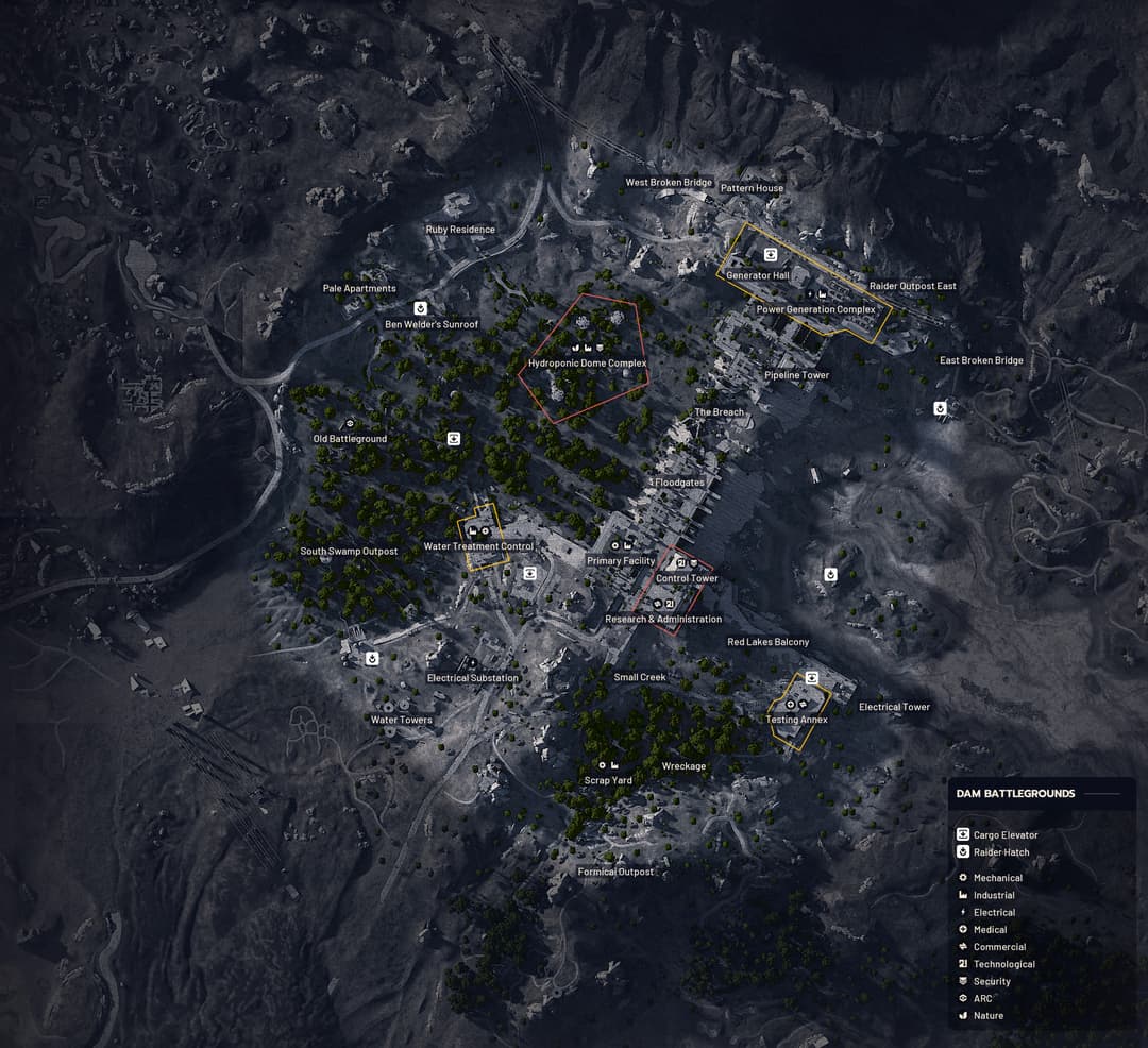 Dam Battlegrounds Map Guide - Events, Enemies & Quests | ARC Raiders Wiki